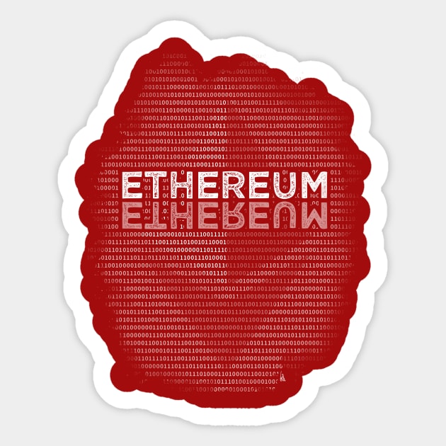 Ethereum binary Sticker by andreabeloque